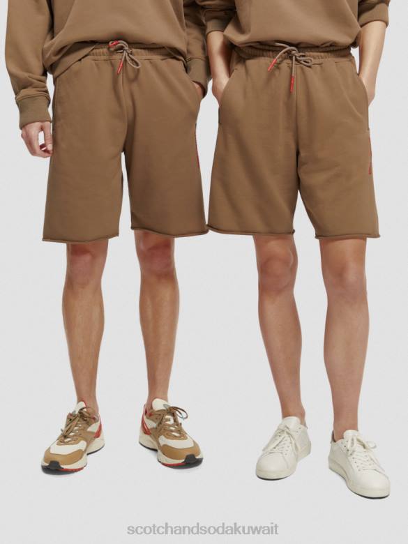 ملابس Scotch & Soda شورت عرق من القطن العضوي رمادي داكن نحيف N0V4249