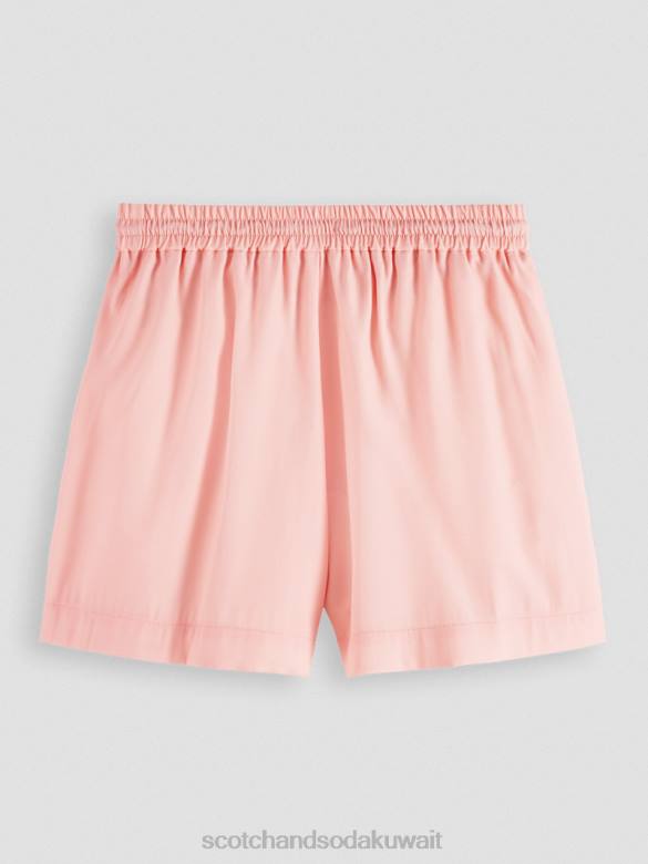 ملابس Scotch & Soda شورت مطبوع بحزام خصر مطاطي استحى الخوخ نحيف N0V4255