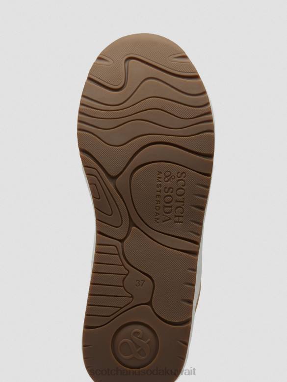 أحذية Scotch & Soda أحذية رياضية من جلد الغزال بني/أرجواني متعدد نحيف N0V4260