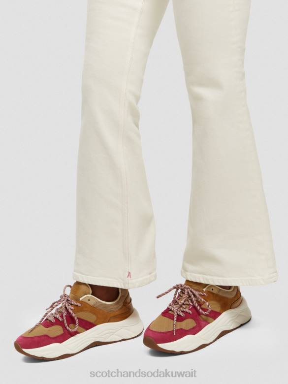 أحذية Scotch & Soda أحذية رياضية من جلد الغزال بني/أرجواني متعدد نحيف N0V4260