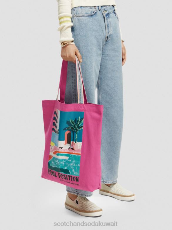 مُكَمِّلات Scotch & Soda حقيبة قماش عمل فني الكرز نحيف N0V4266