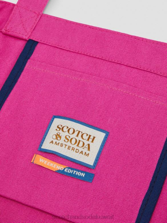 مُكَمِّلات Scotch & Soda حقيبة قماش عمل فني الكرز نحيف N0V4266