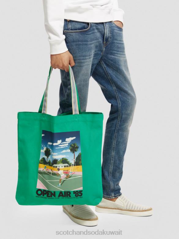 مُكَمِّلات Scotch & Soda حقيبة قماش عمل فني الأمازون الأخضر نحيف N0V4267