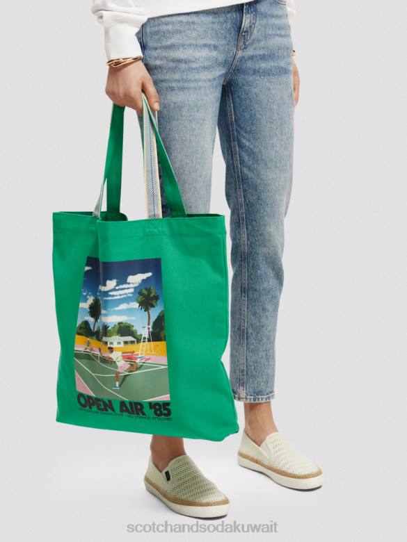 مُكَمِّلات Scotch & Soda حقيبة قماش عمل فني الأمازون الأخضر نحيف N0V4267