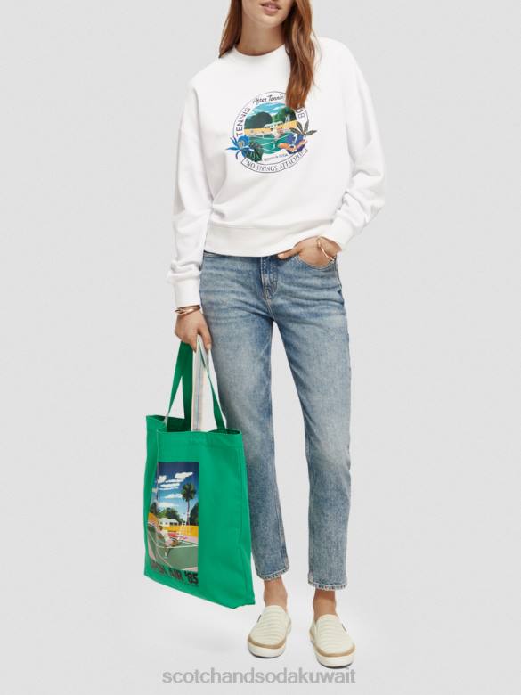 مُكَمِّلات Scotch & Soda حقيبة قماش عمل فني الأمازون الأخضر نحيف N0V4267