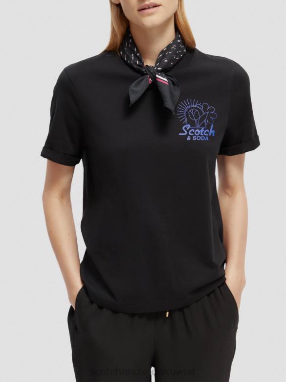 مُكَمِّلات Scotch & Soda وشاح من القطن العضوي المطبوع ايكات المطر نحيف N0V4277