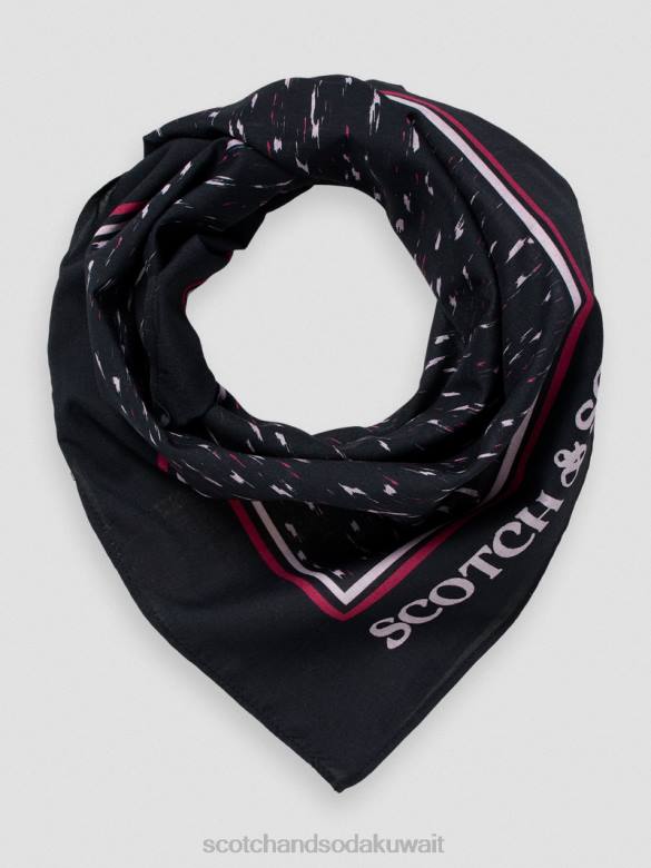 مُكَمِّلات Scotch & Soda وشاح من القطن العضوي المطبوع ايكات المطر نحيف N0V4277