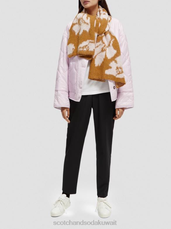 مُكَمِّلات Scotch & Soda وشاح منسوج من الجاكار المصقول الكراميل نحيف N0V4278