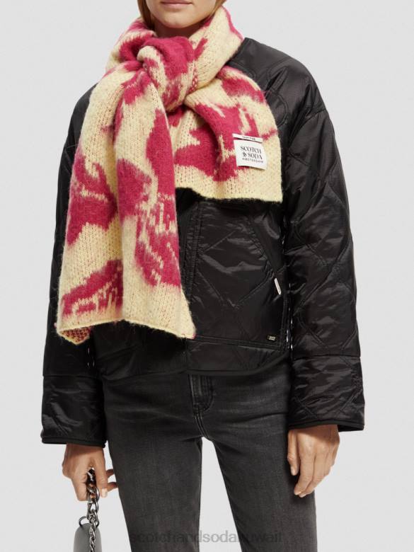 مُكَمِّلات Scotch & Soda وشاح منسوج من الجاكار المصقول الفشار نحيف N0V4279