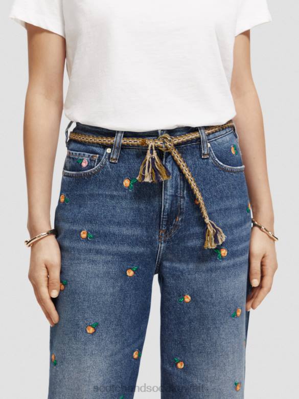 مُكَمِّلات Scotch & Soda حزام مضفر من القطن العضوي قشرة جوز الهند متعددة نحيف N0V4280