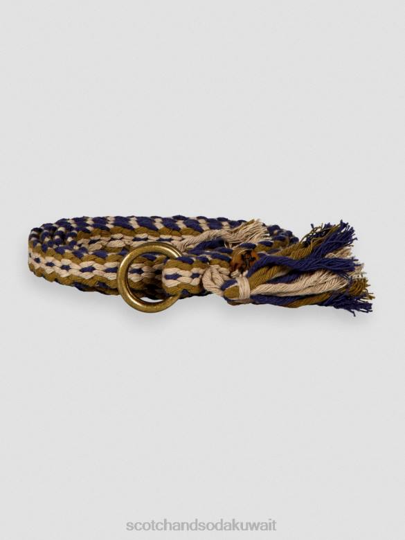 مُكَمِّلات Scotch & Soda حزام مضفر من القطن العضوي قشرة جوز الهند متعددة نحيف N0V4280