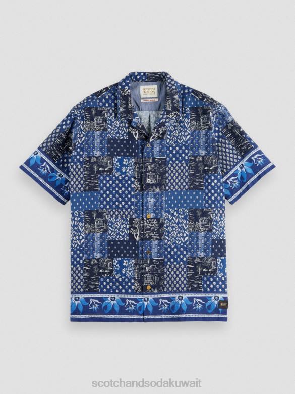 ملابس Scotch & Soda قميص كامب من القطن العضوي بطبعات مختلطة التحرير والسرد أ رجال N0V4286