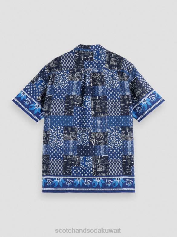 ملابس Scotch & Soda قميص كامب من القطن العضوي بطبعات مختلطة التحرير والسرد أ رجال N0V4286