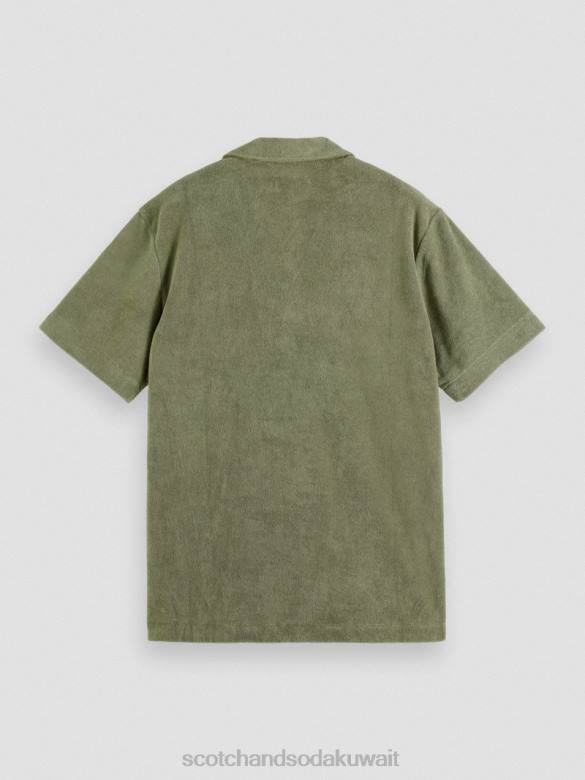 ملابس Scotch & Soda قميص مخيم منشفة مطرزة جيش رجال N0V4295