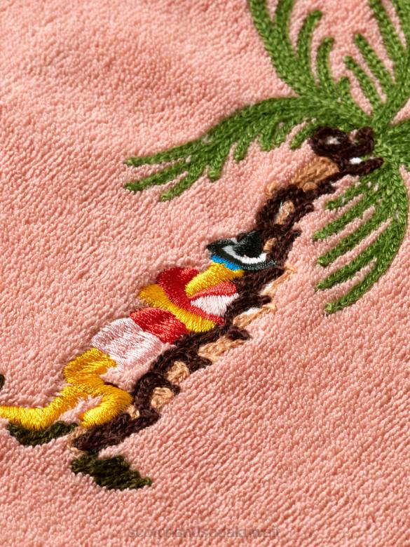 ملابس Scotch & Soda قميص مخيم منشفة مطرزة فلامنغو رجال N0V4296