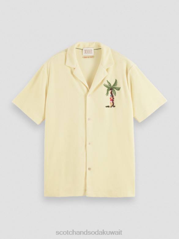 ملابس Scotch & Soda قميص مخيم منشفة مطرزة موز رجال N0V4297