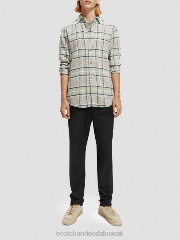 ملابس Scotch & Soda قميص فلانيل بمربعات بمقاس عادي التحرير والسرد ب رجال N0V4300