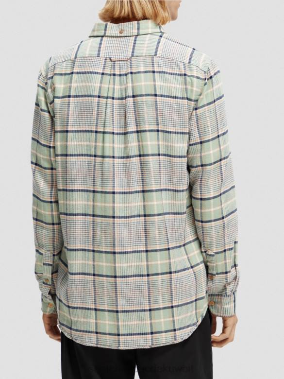 ملابس Scotch & Soda قميص فلانيل بمربعات بمقاس عادي التحرير والسرد ب رجال N0V4300