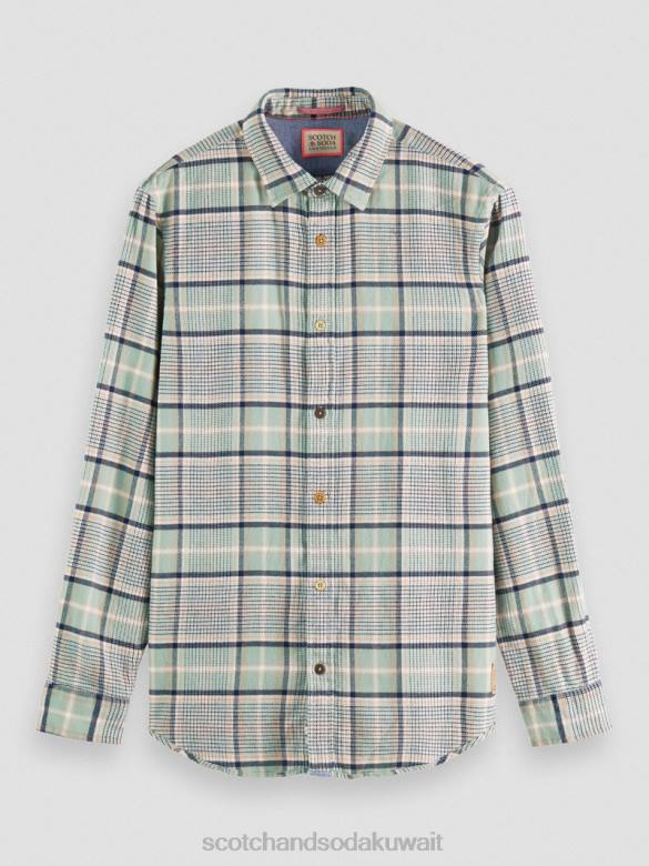 ملابس Scotch & Soda قميص فلانيل بمربعات بمقاس عادي التحرير والسرد ب رجال N0V4300