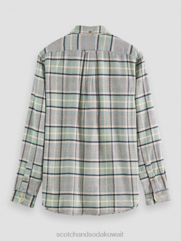 ملابس Scotch & Soda قميص فلانيل بمربعات بمقاس عادي التحرير والسرد ب رجال N0V4300