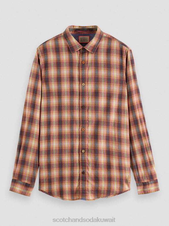 ملابس Scotch & Soda قميص فلانيل بمربعات بمقاس عادي التحرير والسرد أ رجال N0V4301