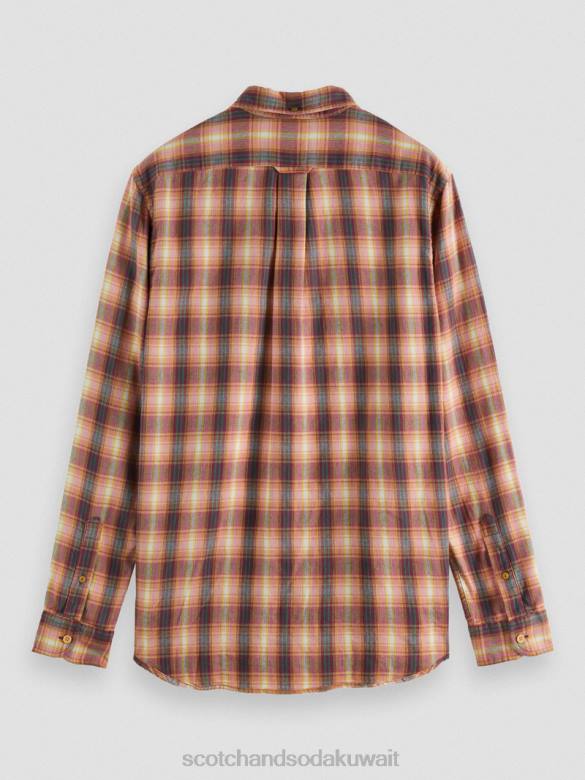 ملابس Scotch & Soda قميص فلانيل بمربعات بمقاس عادي التحرير والسرد أ رجال N0V4301