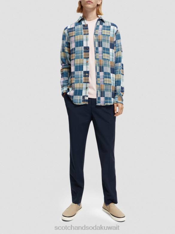 ملابس Scotch & Soda قميص فلانيل بمربعات بمقاس عادي التحرير والسرد ج رجال N0V4302