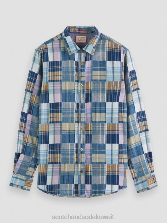 ملابس Scotch & Soda قميص فلانيل بمربعات بمقاس عادي التحرير والسرد ج رجال N0V4302