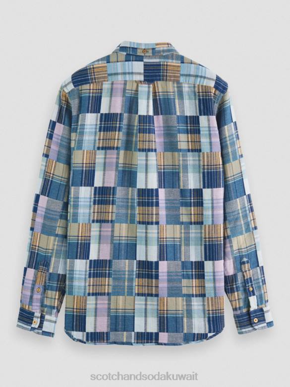 ملابس Scotch & Soda قميص فلانيل بمربعات بمقاس عادي التحرير والسرد ج رجال N0V4302