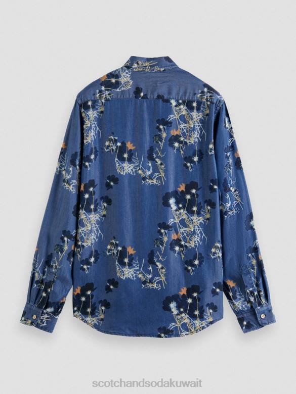 ملابس Scotch & Soda قميص مطبوع بقصة عادية التحرير والسرد أ رجال N0V4308