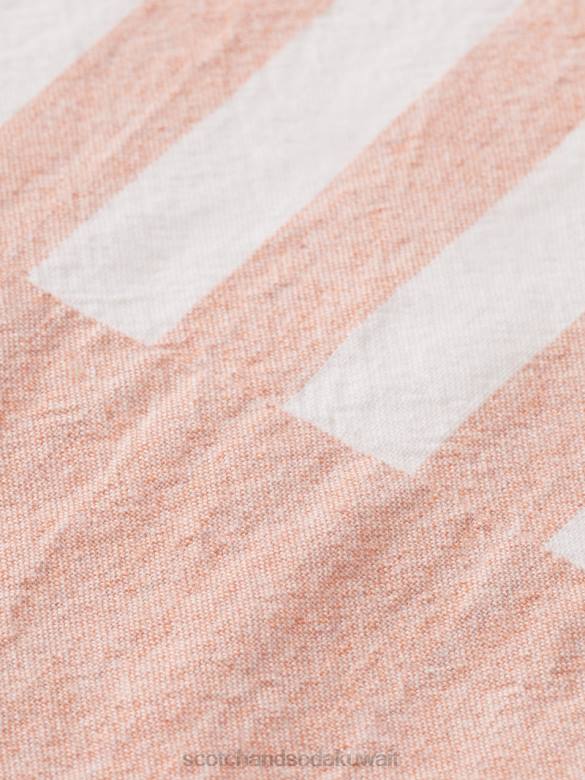 ملابس Scotch & Soda قميص شامبراي مختلط خفيف الوزن ومقاس مريح الكرز رجال N0V4315