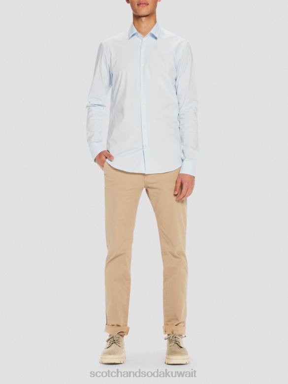 ملابس Scotch & Soda قميص كلاسيكي مطاطي | جسد مثالي أزرق رجال N0V4318