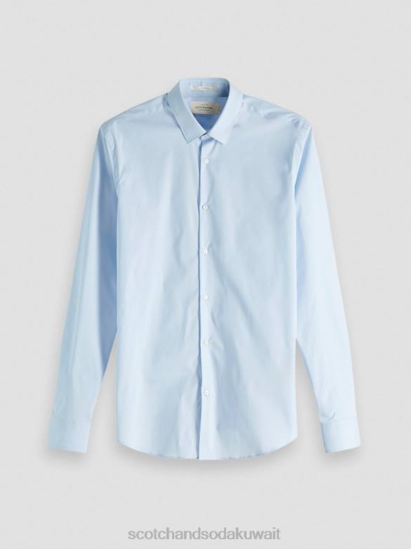 ملابس Scotch & Soda قميص كلاسيكي مطاطي | جسد مثالي أزرق رجال N0V4318