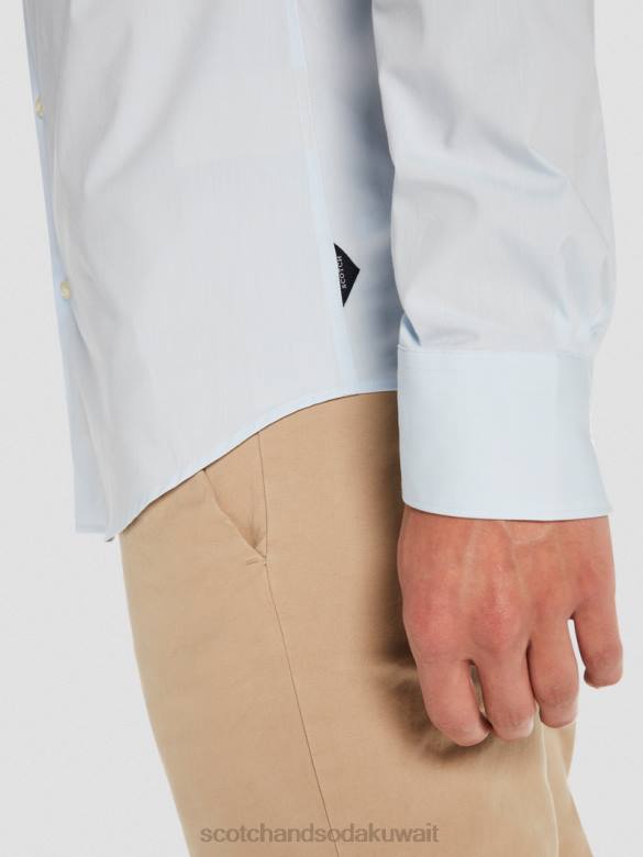 ملابس Scotch & Soda قميص كلاسيكي مطاطي | جسد مثالي أزرق رجال N0V4318