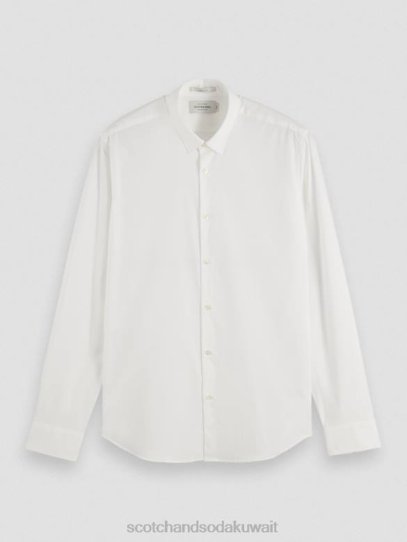 ملابس Scotch & Soda قميص كلاسيكي مطاطي | جسد مثالي أبيض رجال N0V4322