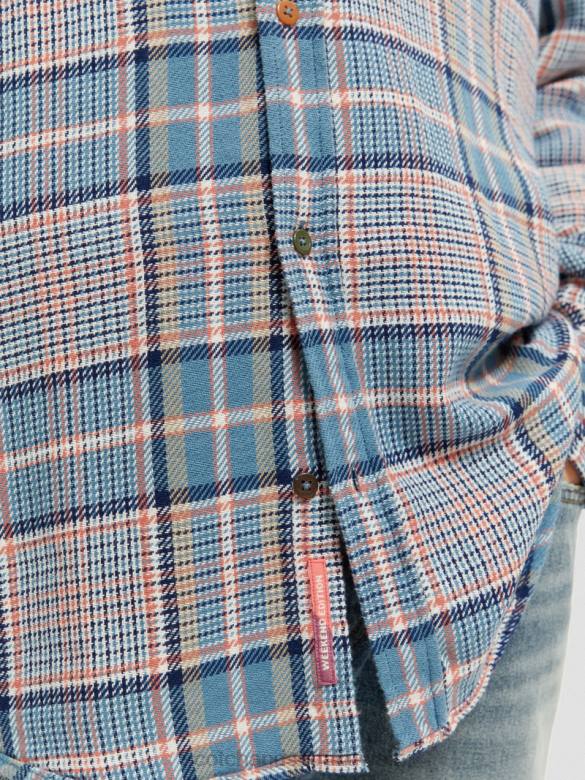 ملابس Scotch & Soda قميص من الفلانيل المصقول ذو المقاس العادي التحرير والسرد ب رجال N0V4336