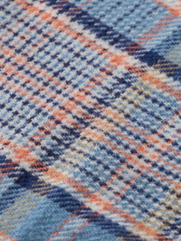 ملابس Scotch & Soda قميص من الفلانيل المصقول ذو المقاس العادي التحرير والسرد ب رجال N0V4336