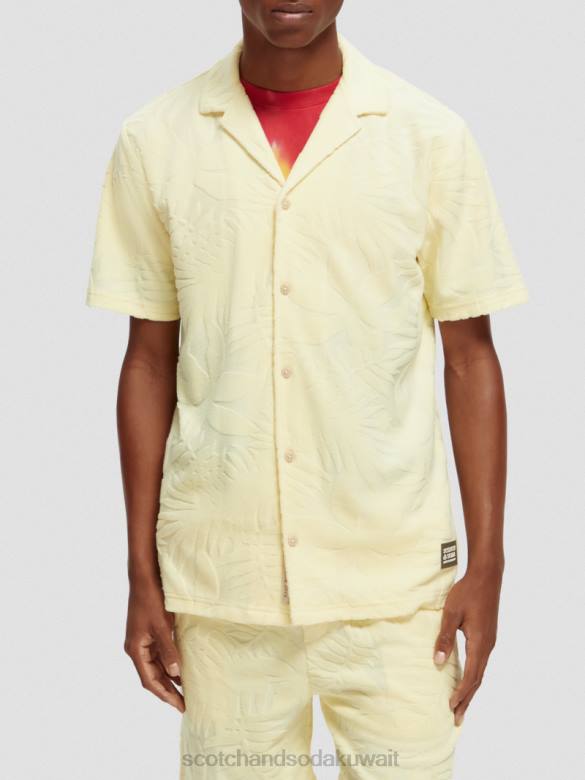ملابس Scotch & Soda قميص مخيم جاكار مطبوع موز رجال N0V4344