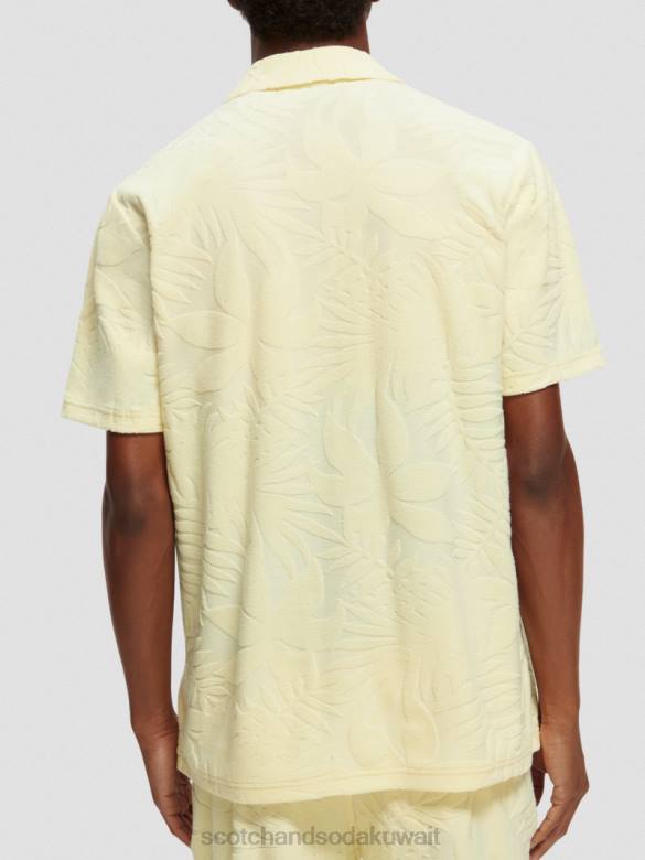 ملابس Scotch & Soda قميص مخيم جاكار مطبوع موز رجال N0V4344