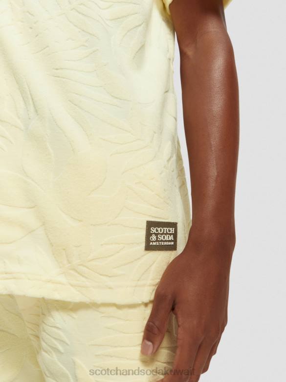 ملابس Scotch & Soda قميص مخيم جاكار مطبوع موز رجال N0V4344
