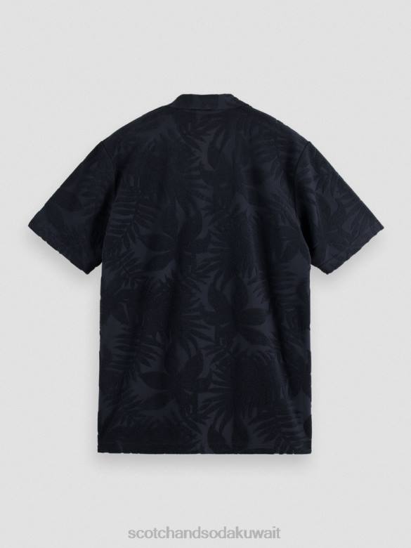 ملابس Scotch & Soda قميص مخيم جاكار مطبوع القوات البحرية رجال N0V4345