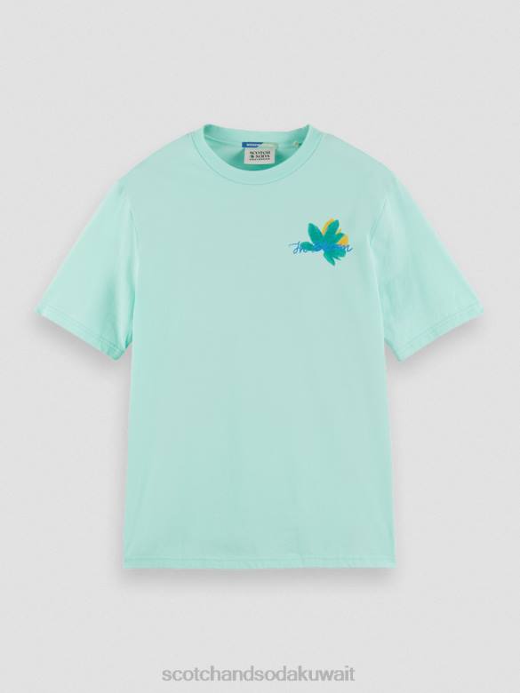 ملابس Scotch & Soda عمل فني من القطن العضوي تي شيرت خليج رجال N0V4349