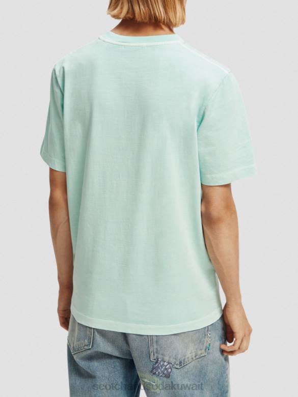 ملابس Scotch & Soda تي شيرت عمل فني مصبوغ مناسب بشكل عادي خليج رجال N0V4358