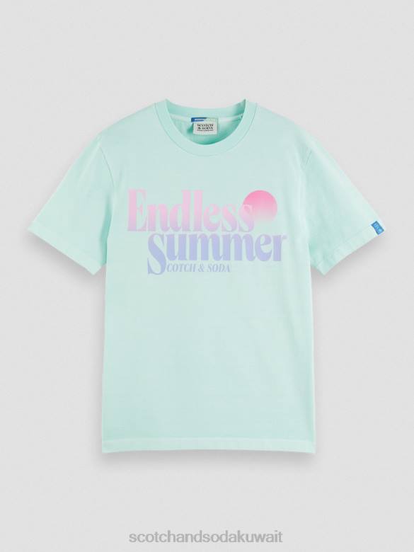 ملابس Scotch & Soda تي شيرت عمل فني مصبوغ مناسب بشكل عادي خليج رجال N0V4358