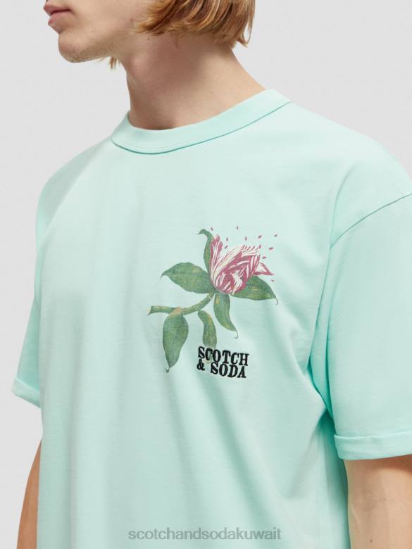 ملابس Scotch & Soda تي شيرت مريح ذو عمل فني عضوي خليج رجال N0V4361