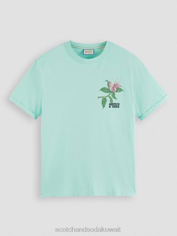 ملابس Scotch & Soda تي شيرت مريح ذو عمل فني عضوي خليج رجال N0V4361