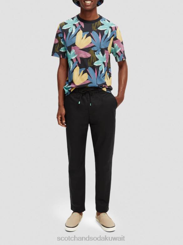 ملابس Scotch & Soda تي شيرت عضوي مطبوع بمقاس عادي التحرير والسرد أ رجال N0V4364