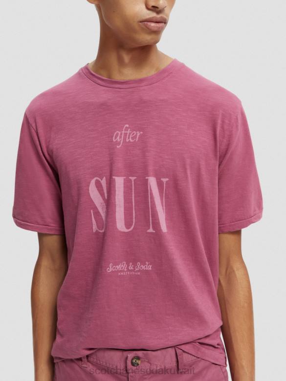 ملابس Scotch & Soda تي شيرت فني من الجيرسي العضوي الداليا رجال N0V4367