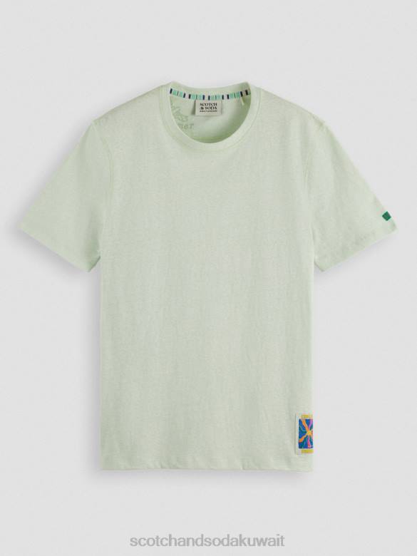 ملابس Scotch & Soda تي شيرت برقعة مزيج مزيج النعناع رجال N0V4369
