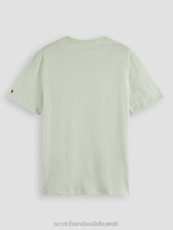 ملابس Scotch & Soda تي شيرت برقعة مزيج مزيج النعناع رجال N0V4369